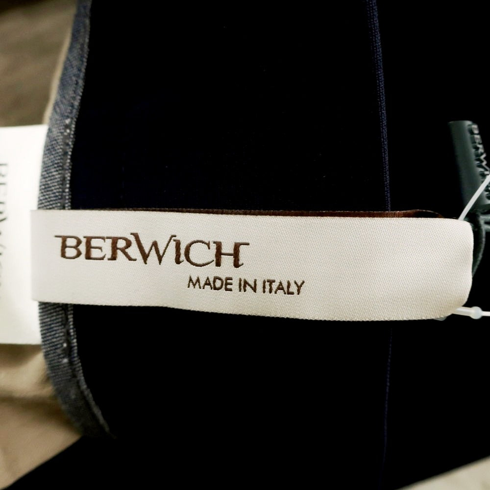 【新品】ベルウィッチ BERWICH ストレッチポリエステルウール イージースラックスパンツ ネイビー【 48 】【 状態ランクN 】【 メンズ 】