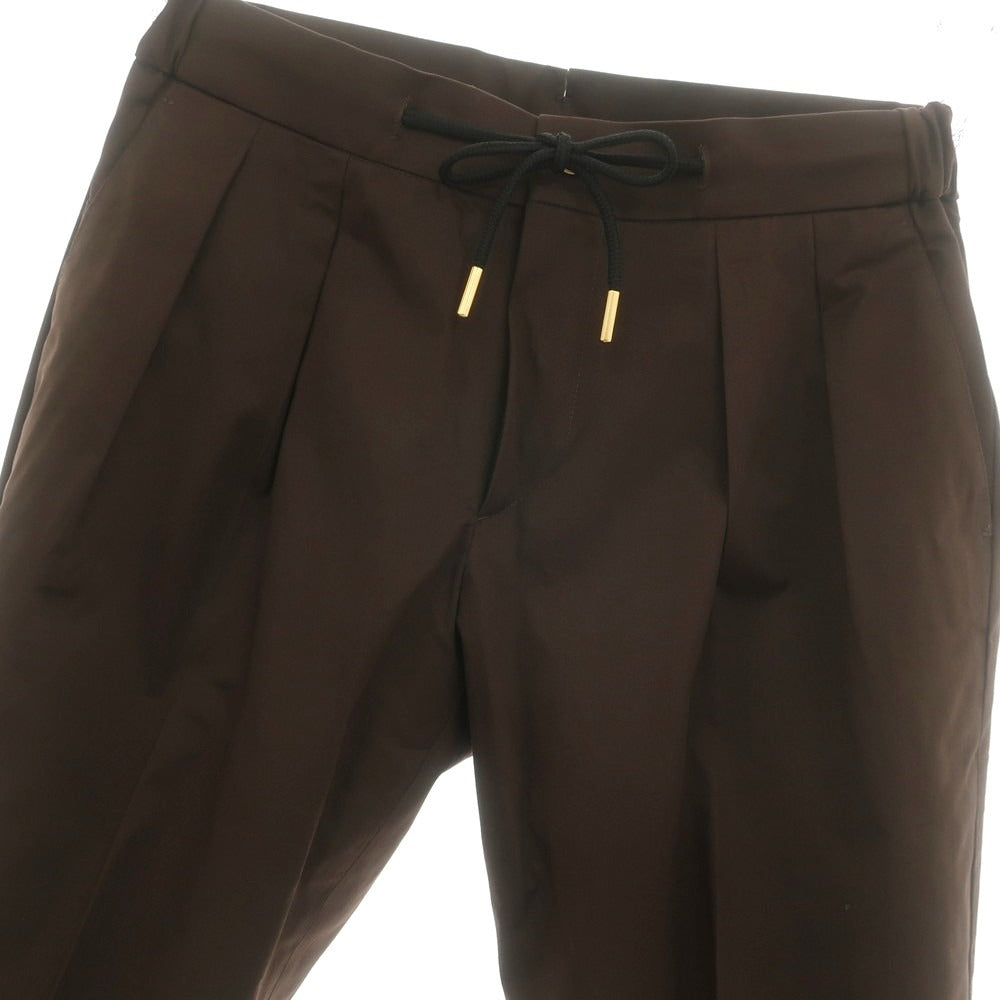 【新品】ベルウィッチ BERWICH ストレッチ コットン イージースラックスパンツ ブラウン【 46 】【 状態ランクN 】【 メンズ 】