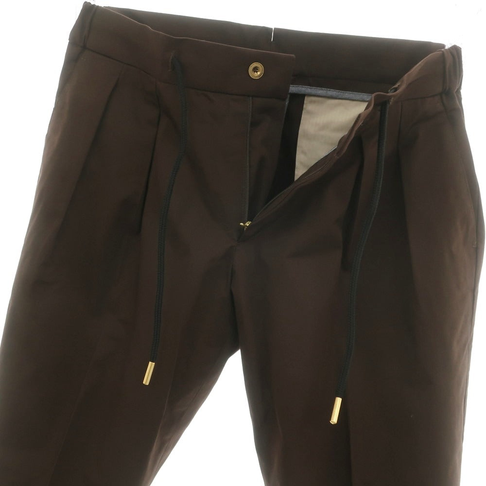【新品】ベルウィッチ BERWICH ストレッチ コットン イージースラックスパンツ ブラウン【 48 】【 状態ランクN 】【 メンズ 】