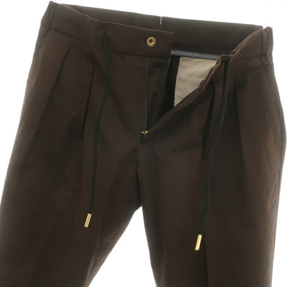 【新品】ベルウィッチ BERWICH ストレッチ コットン イージースラックスパンツ ブラウン【 48 】【 状態ランクN 】【 メンズ 】