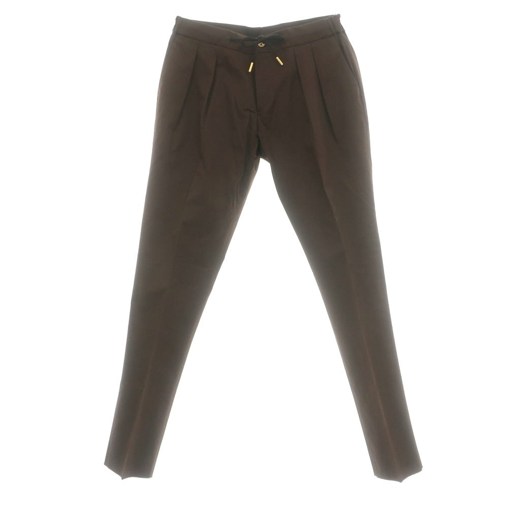 【新品】ベルウィッチ BERWICH ストレッチ コットン イージースラックスパンツ ブラウン【 50 】【 状態ランクN 】【 メンズ 】