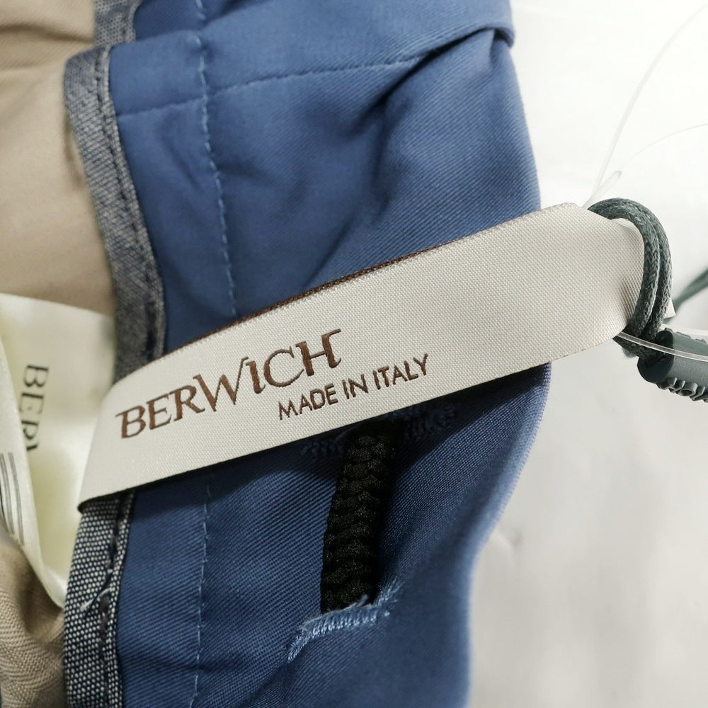 【新品】ベルウィッチ BERWICH ストレッチ コットン イージースラックスパンツ ライトブルー【 50 】【 状態ランクN 】【 メンズ 】