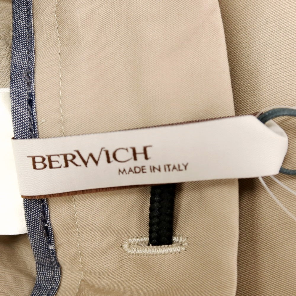 【新品】ベルウィッチ BERWICH ストレッチ コットン イージースラックスパンツ ベージュ【 44 】【 状態ランクN 】【 メンズ 】