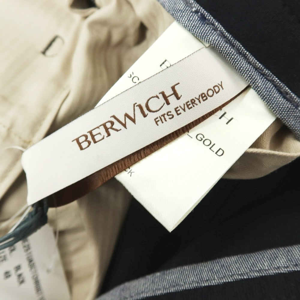 【新品】ベルウィッチ BERWICH レーヨンナイロン ジャージー イージースラックスパンツ ブラック【 48 】【 状態ランクN 】【 メンズ 】