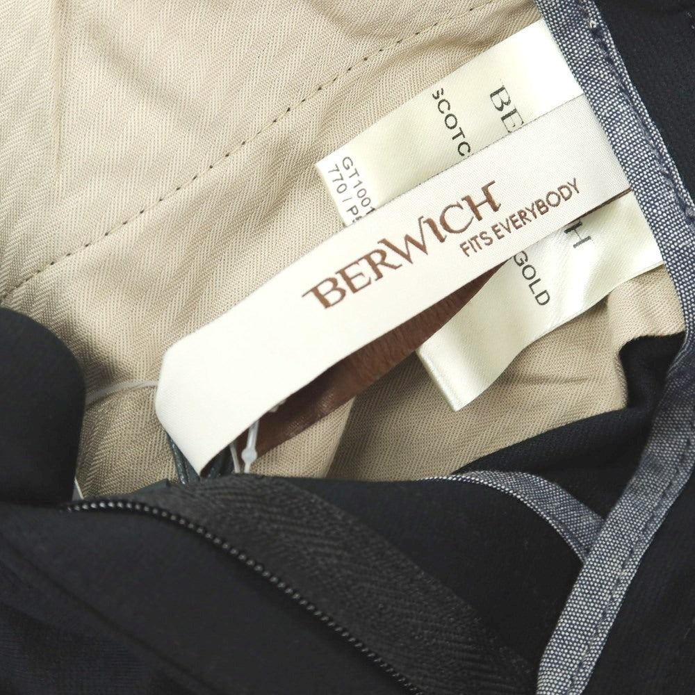 【新品】ベルウィッチ BERWICH レーヨンナイロン ジャージー イージースラックスパンツ ブラック【 48 】【 状態ランクN 】【 メンズ 】