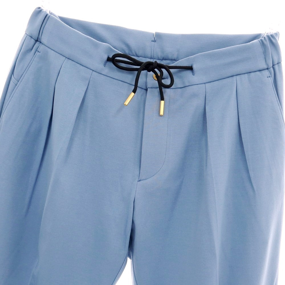 【新品】ベルウィッチ BERWICH レーヨンナイロン ジャージー イージースラックスパンツ ライトブルー【 44 】【 状態ランクN 】【 メンズ 】