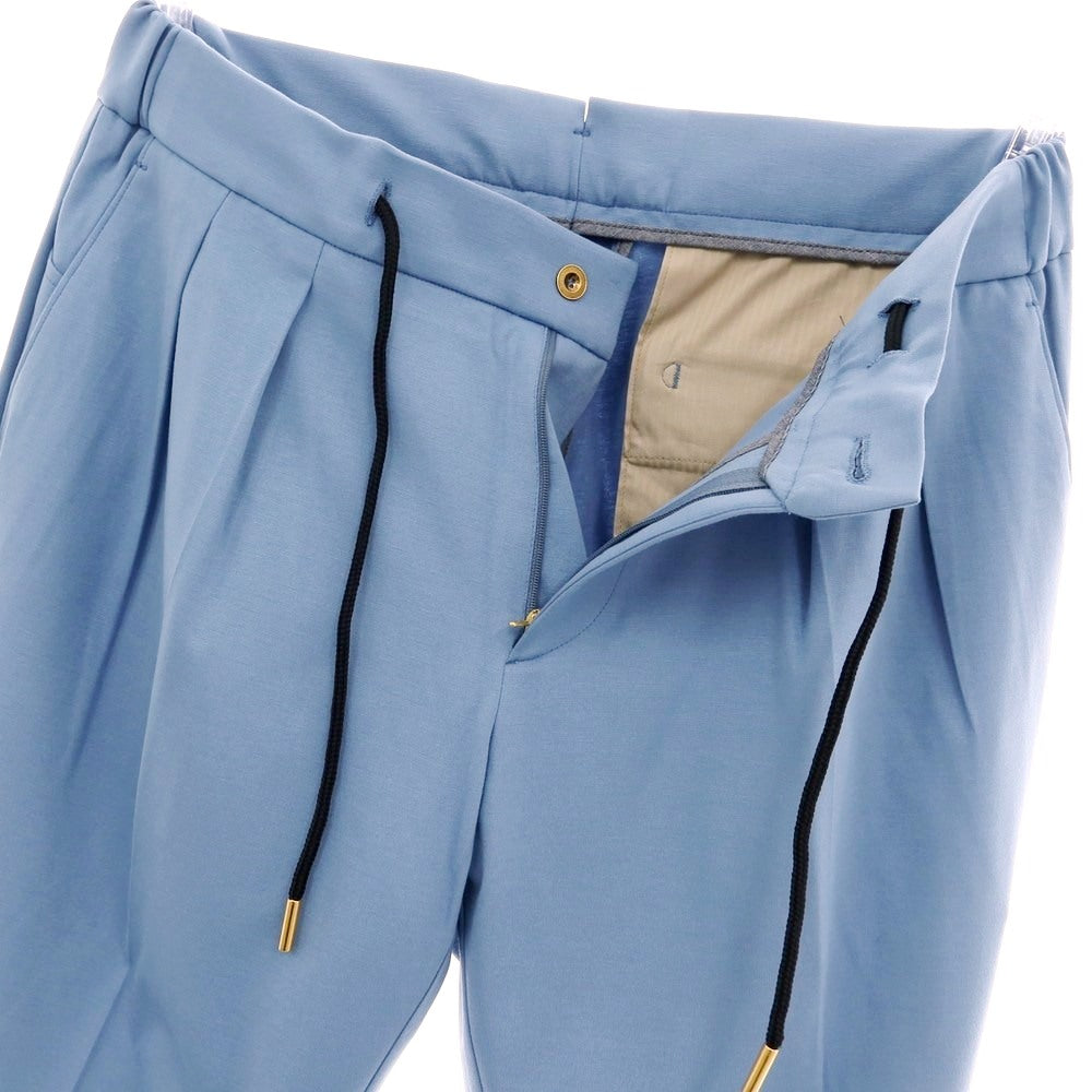 【新品】ベルウィッチ BERWICH レーヨンナイロン ジャージー イージースラックスパンツ ライトブルー【 44 】【 状態ランクN 】【 メンズ 】