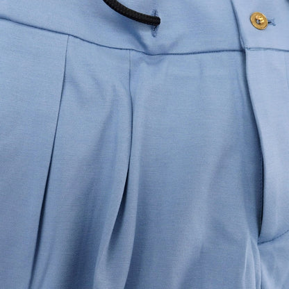 【新品アウトレット】ベルウィッチ BERWICH レーヨンナイロン ジャージー イージースラックスパンツ ライトブルー【 48 】【 状態ランクN- 】【 メンズ 】