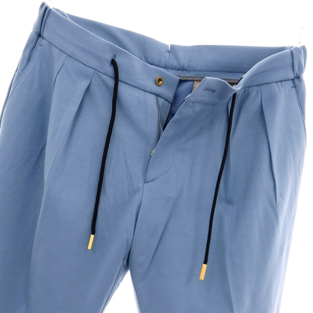 【新品】ベルウィッチ BERWICH レーヨンナイロン ジャージー イージースラックスパンツ ライトブルー【 50 】【 状態ランクN 】【 メンズ 】