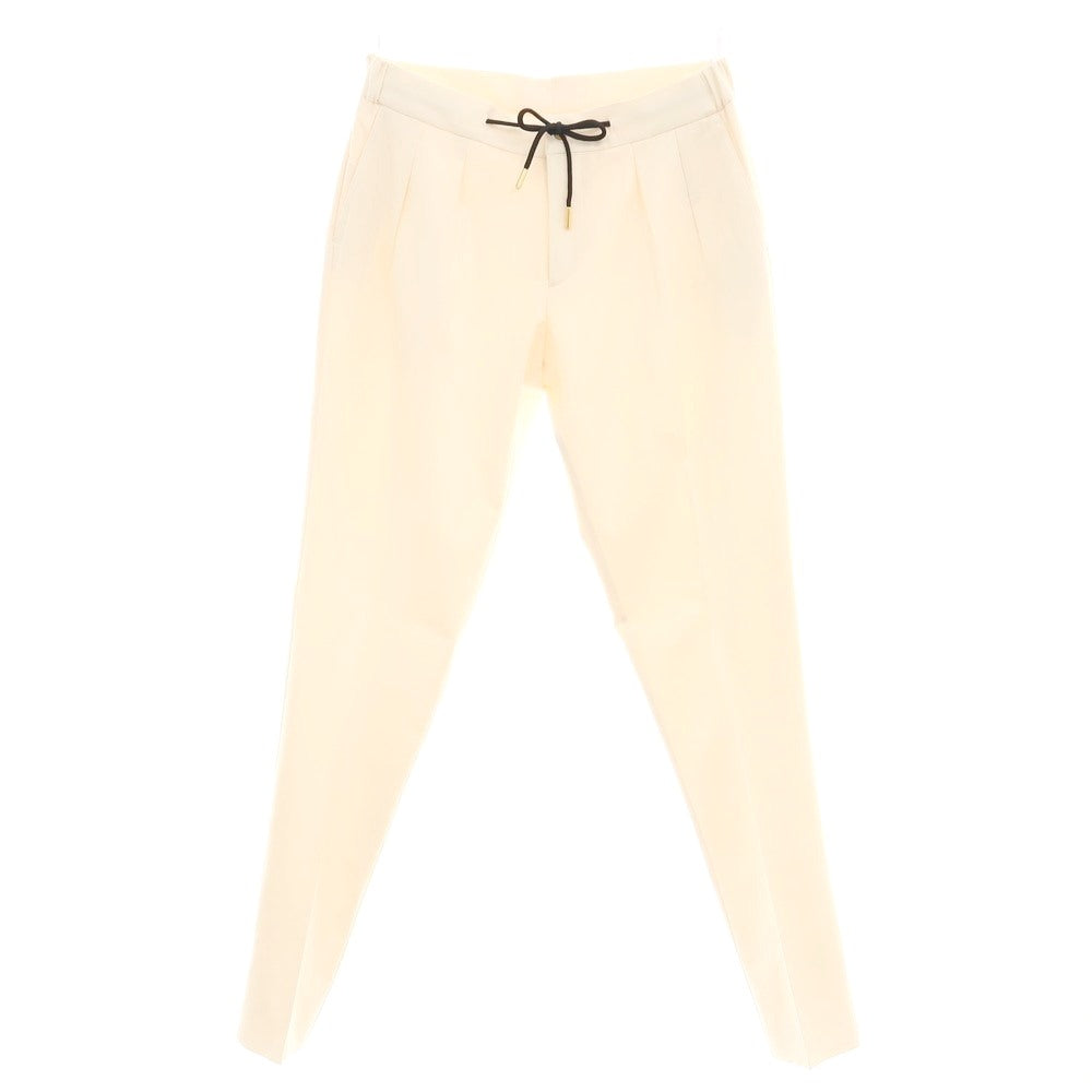 【新品】ベルウィッチ BERWICH レーヨンナイロン ジャージー イージースラックスパンツ アイボリー【 48 】【 状態ランクN 】【 メンズ 】