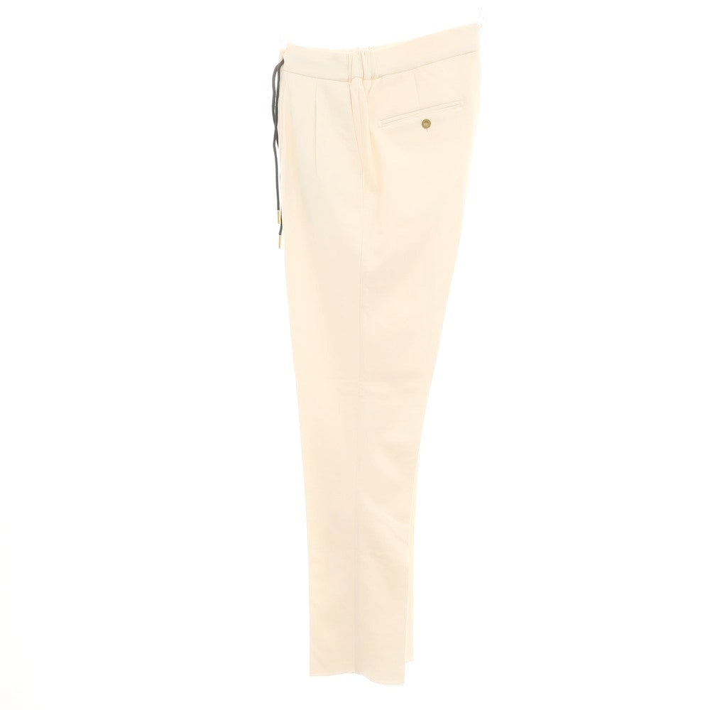 【新品】ベルウィッチ BERWICH レーヨンナイロン ジャージー イージースラックスパンツ アイボリー【 48 】【 状態ランクN 】【 メンズ 】