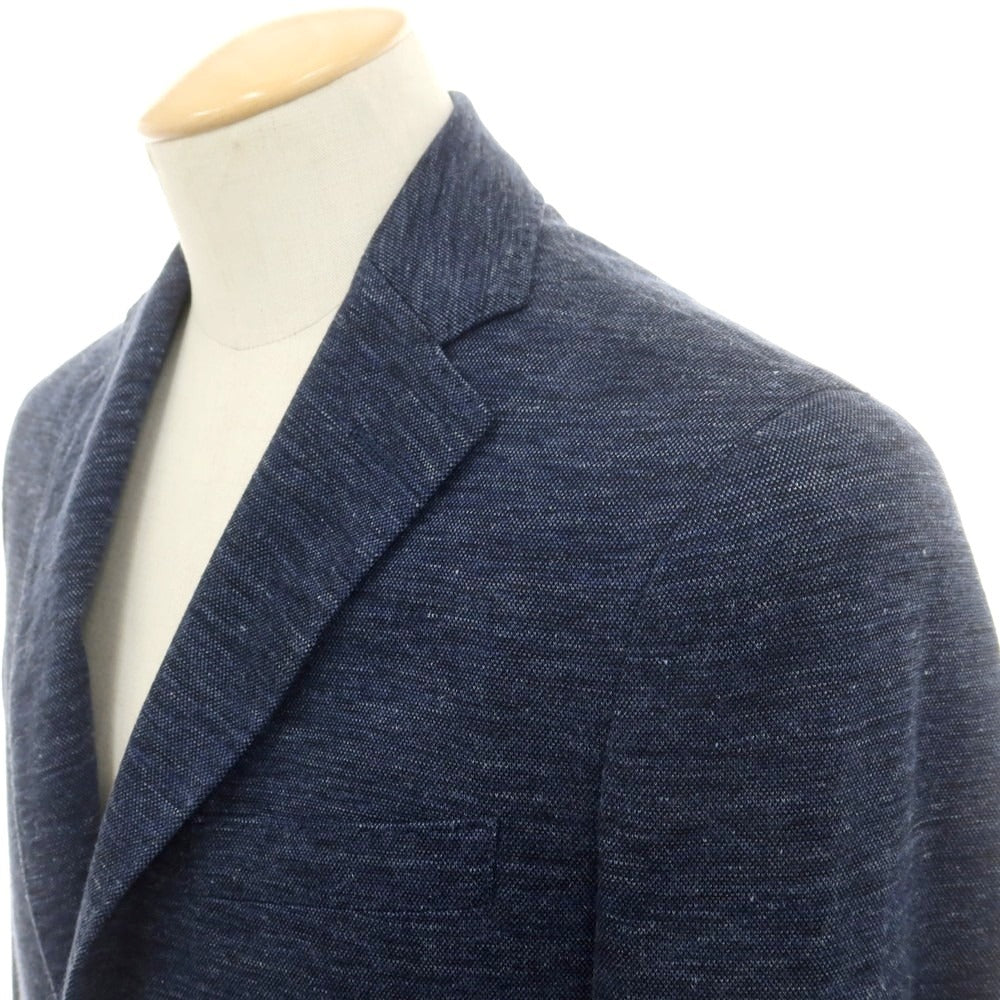 【中古】イレブンティ eleventy リネンコットン ジャージージャケット ネイビー【 44 】【 状態ランクA 】【 メンズ 】