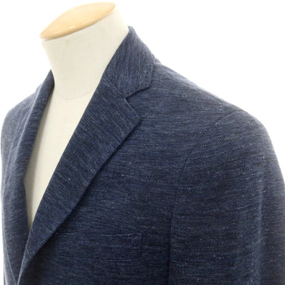 【中古】イレブンティ eleventy リネンコットン ジャージージャケット ネイビー【 44 】【 状態ランクA 】【 メンズ 】