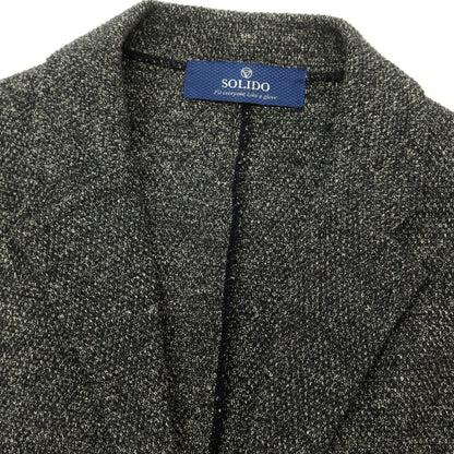 【中古】ソリード SOLIDO ウールリネンシルク ジャージージャケット グレー【 2 】【 状態ランクA 】【 メンズ 】