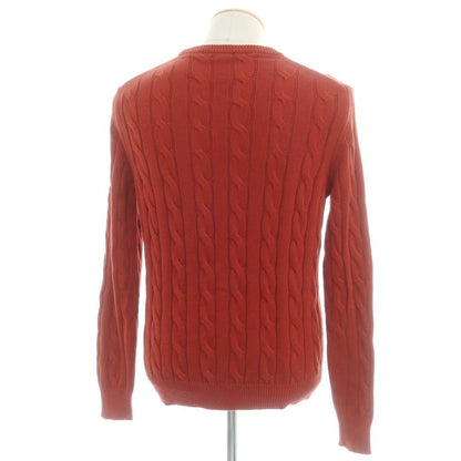 【中古】アレッサンドロルッピ Alessandro Luppi コットン ケーブル編み プルオーバーニット ダークオレンジレッド【 46 】【 状態ランクB 】【 メンズ 】