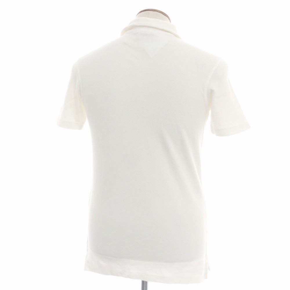【中古】クルチアーニ CRUCIANI 鹿の子コットン 半袖ポロシャツ ホワイト【 46 】【 状態ランクD 】【 メンズ 】