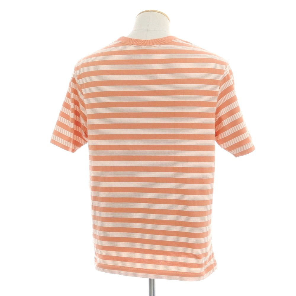 【中古】パタゴニア patagonia コットン ボーダー 半袖Ｔシャツ サーモンピンクxホワイト【 S 】【 状態ランクB 】【 メンズ 】