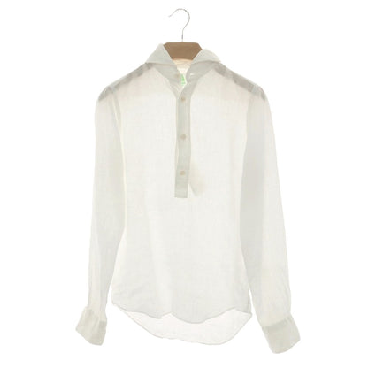 【中古】フィナモレ Finamore リネン ホリゾンタルカラー プルオーバーシャツ ホワイト【 37 】【 状態ランクB 】【 メンズ 】