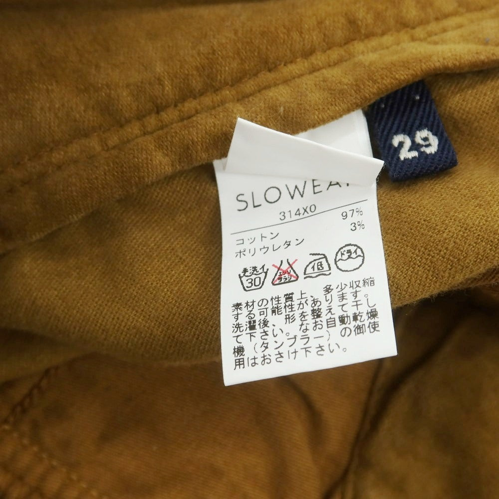 【中古】インコテックス INCOTEX ストレッチ コットン モールスキン 5ポケットパンツ カーキブラウン【 29 】【 状態ランクC 】【 メンズ 】