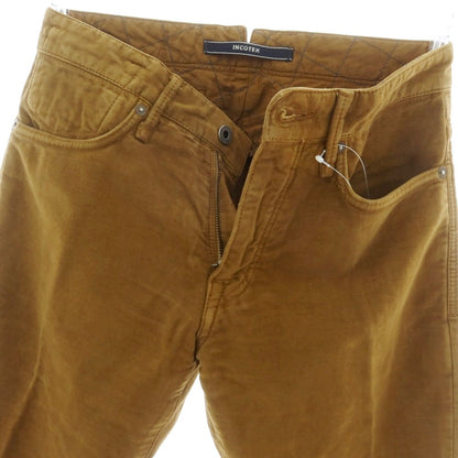 【中古】インコテックス INCOTEX ストレッチ コットン モールスキン 5ポケットパンツ カーキブラウン【 29 】【 状態ランクC 】【 メンズ 】