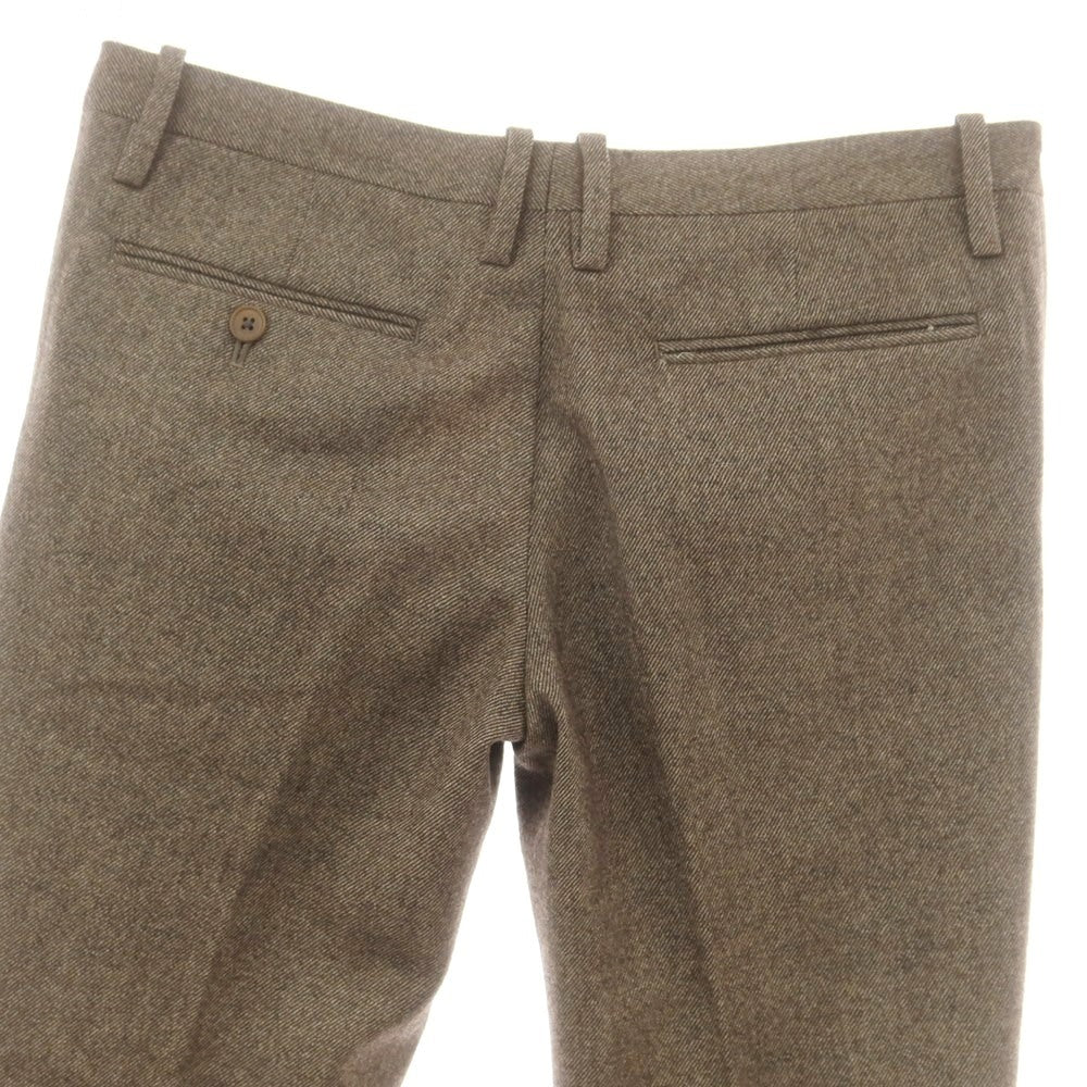 【中古】エディフィス EDIFICE ストレッチ ウールナイロン ドレススラックスパンツ ブラウン【 42 】【 状態ランクC 】【 メンズ 】