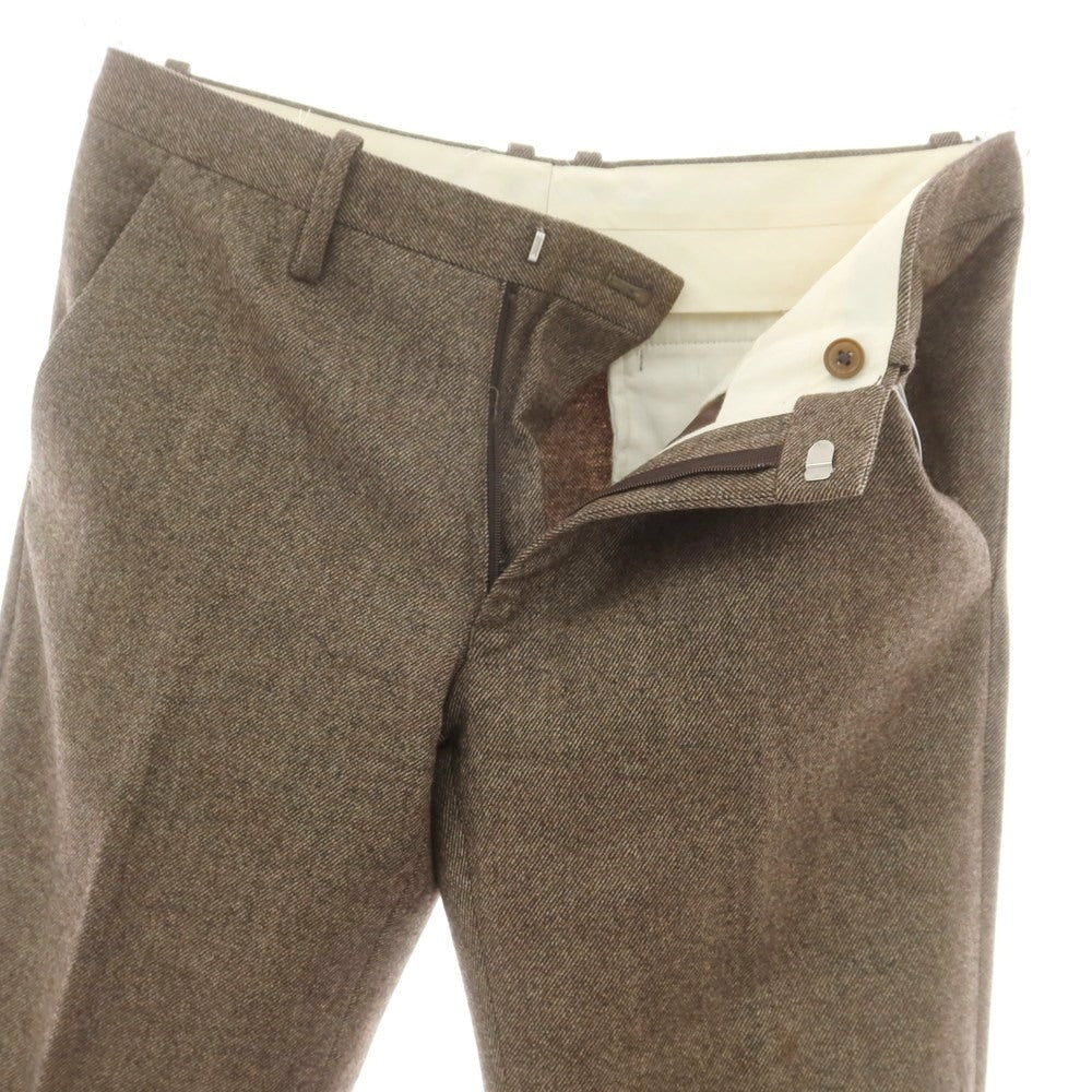 【中古】エディフィス EDIFICE ストレッチ ウールナイロン ドレススラックスパンツ ブラウン【 42 】【 状態ランクC 】【 メンズ 】