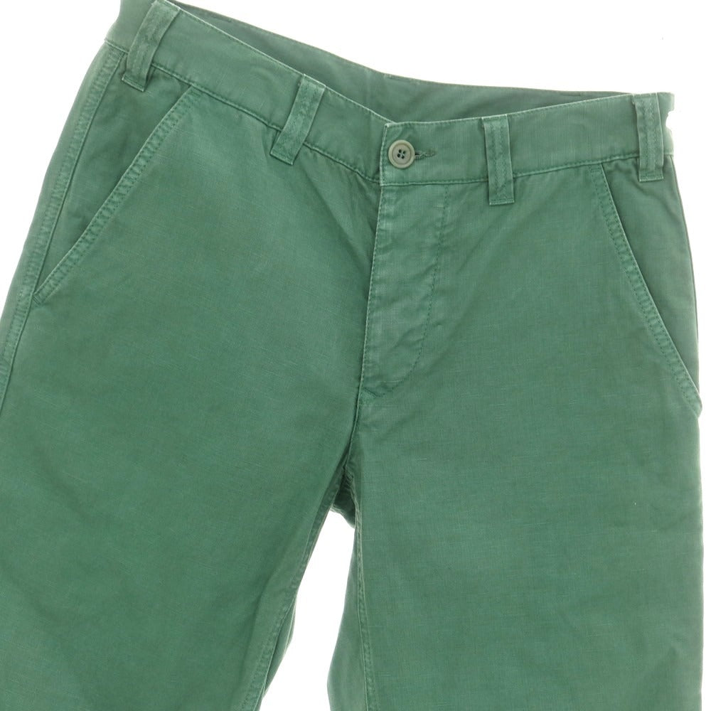 【中古】アルベルト アスペジ Albert Aspesi コットンリネン ショートパンツ グリーン【 44 】【 状態ランクC 】【 メンズ 】