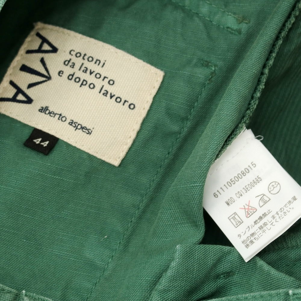 【中古】アルベルト アスペジ Albert Aspesi コットンリネン ショートパンツ グリーン【 44 】【 状態ランクC 】【 メンズ 】