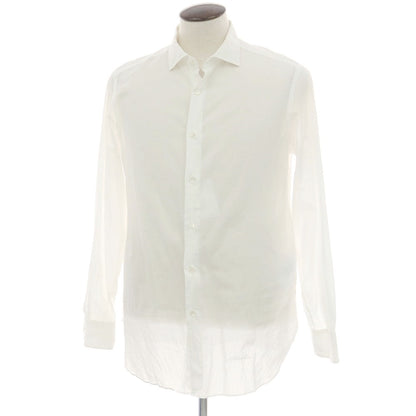 【中古】エンポリオ アルマーニ EMPORIO ARMANI コットン セミワイドカラー ドレスシャツ ホワイト【 XL 】【 状態ランクB 】【 メンズ 】