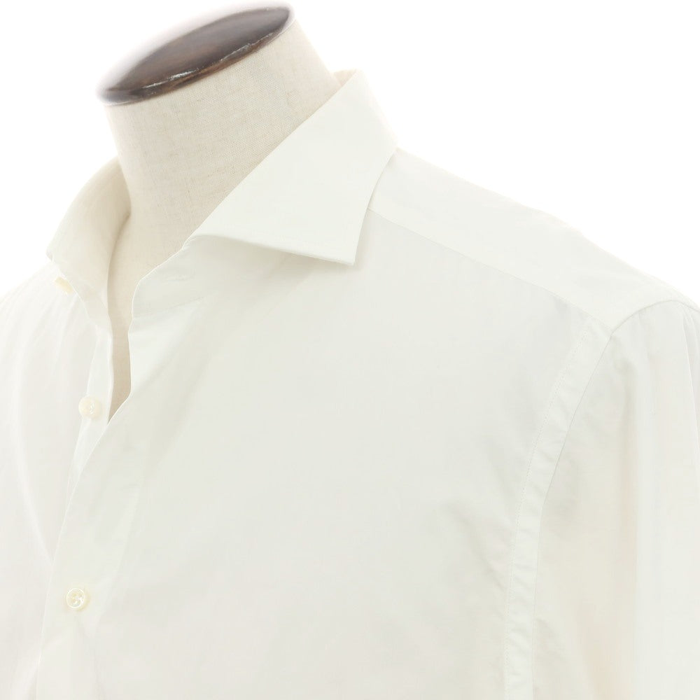 【中古】ザカス XACUS コットン ワイドカラー ドレスシャツ ホワイト【 43 】【 状態ランクB 】【 メンズ 】