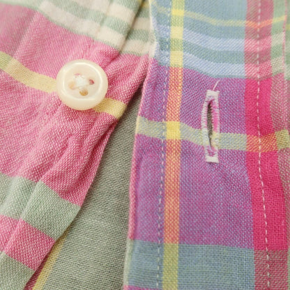 【中古】ラルフローレン RALPH LAUREN コットン チェック ボタンダウン カジュアルシャツ ピンク【 Ｍ 】【 状態ランクB 】【 メンズ 】