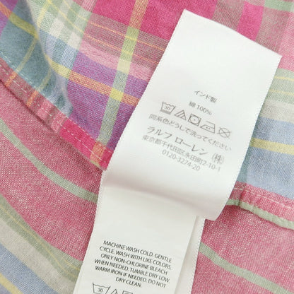 【中古】ラルフローレン RALPH LAUREN コットン チェック ボタンダウン カジュアルシャツ ピンク【 Ｍ 】【 状態ランクB 】【 メンズ 】