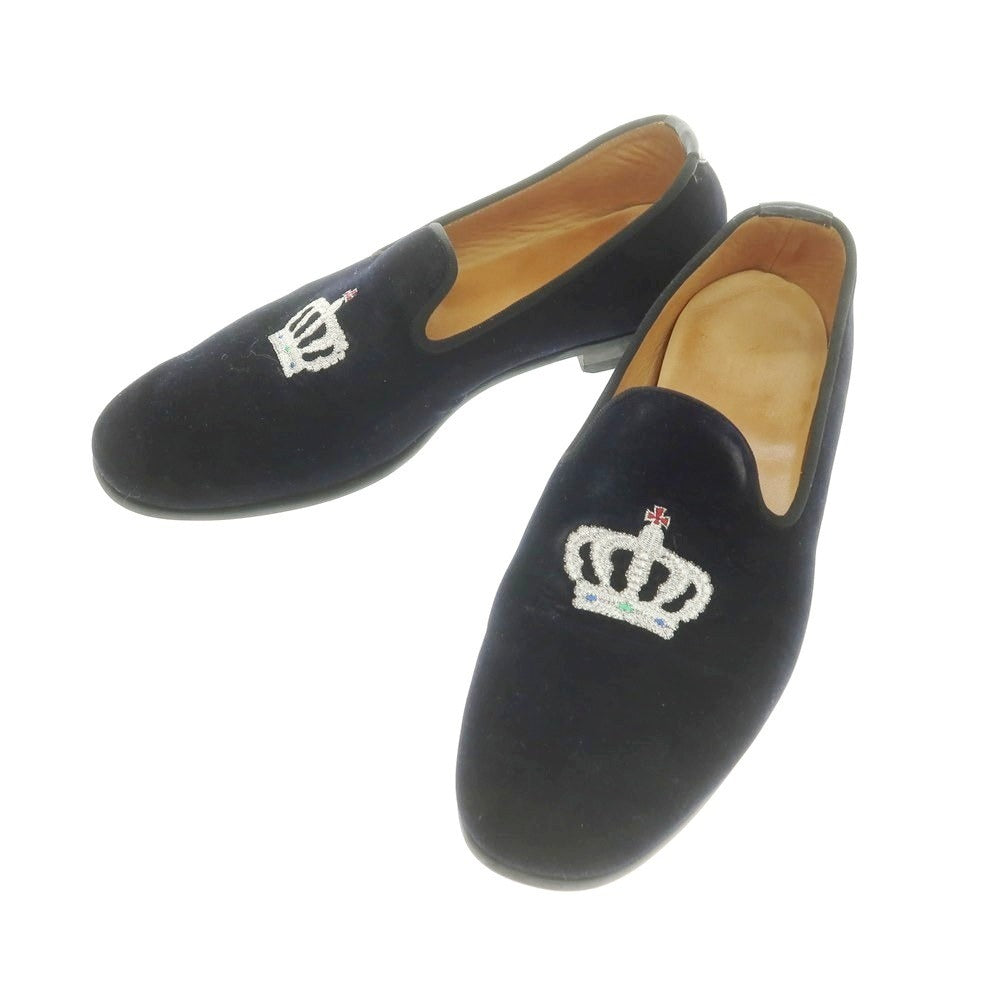 【中古】ユナイテッドアローズ UNITED ARROWS ベルベット オペラシューズ ブラック【 40 】【 状態ランクC 】【 メンズ 】