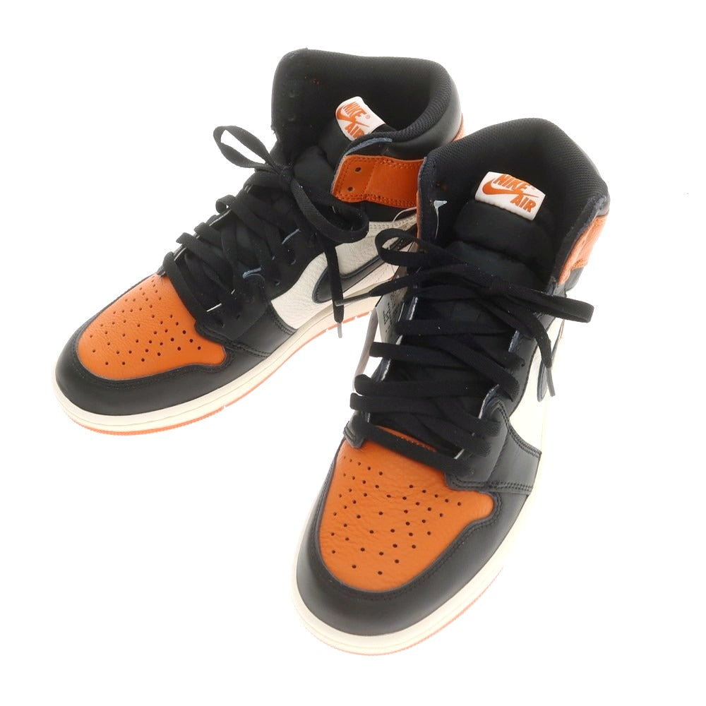 【中古】【未使用】ナイキ NIKE AIR JORDAN 1 RETRO HIGH スニーカー オレンジxブラック【 28 】【 状態ランクS 】【 メンズ 】