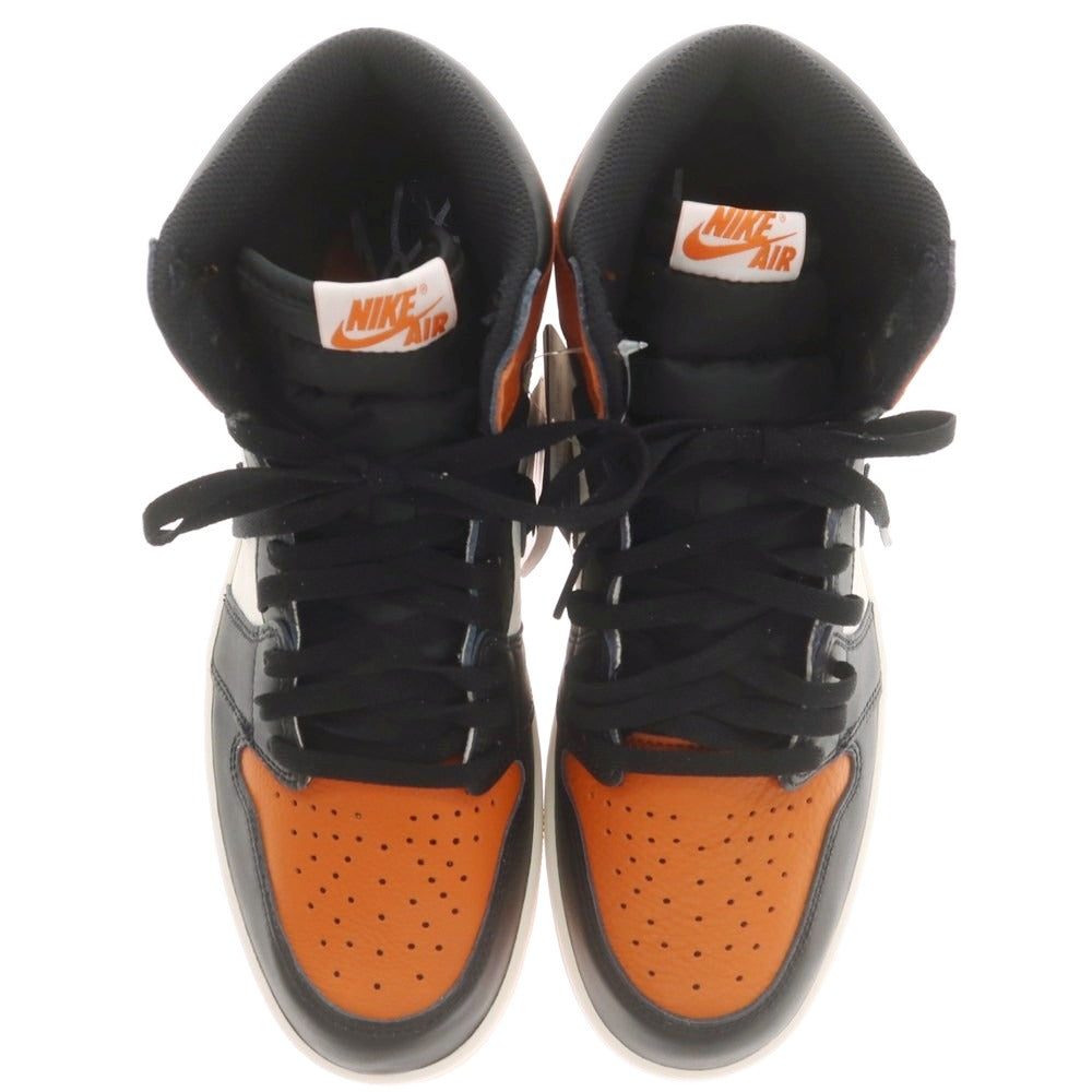 【中古】【未使用】ナイキ NIKE AIR JORDAN 1 RETRO HIGH スニーカー オレンジxブラック【 28 】【 状態ランクS 】【 メンズ 】