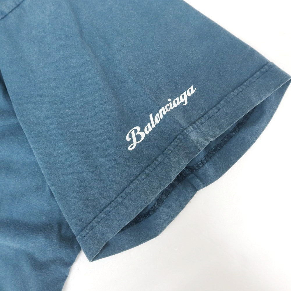 【中古】バレンシアガ BALENCIAGA × Automobili Lamborghini 2025年秋冬 半袖Ｔシャツ ブルー系【サイズ4】【 状態ランクC 】【 メンズ 】 [EPD]