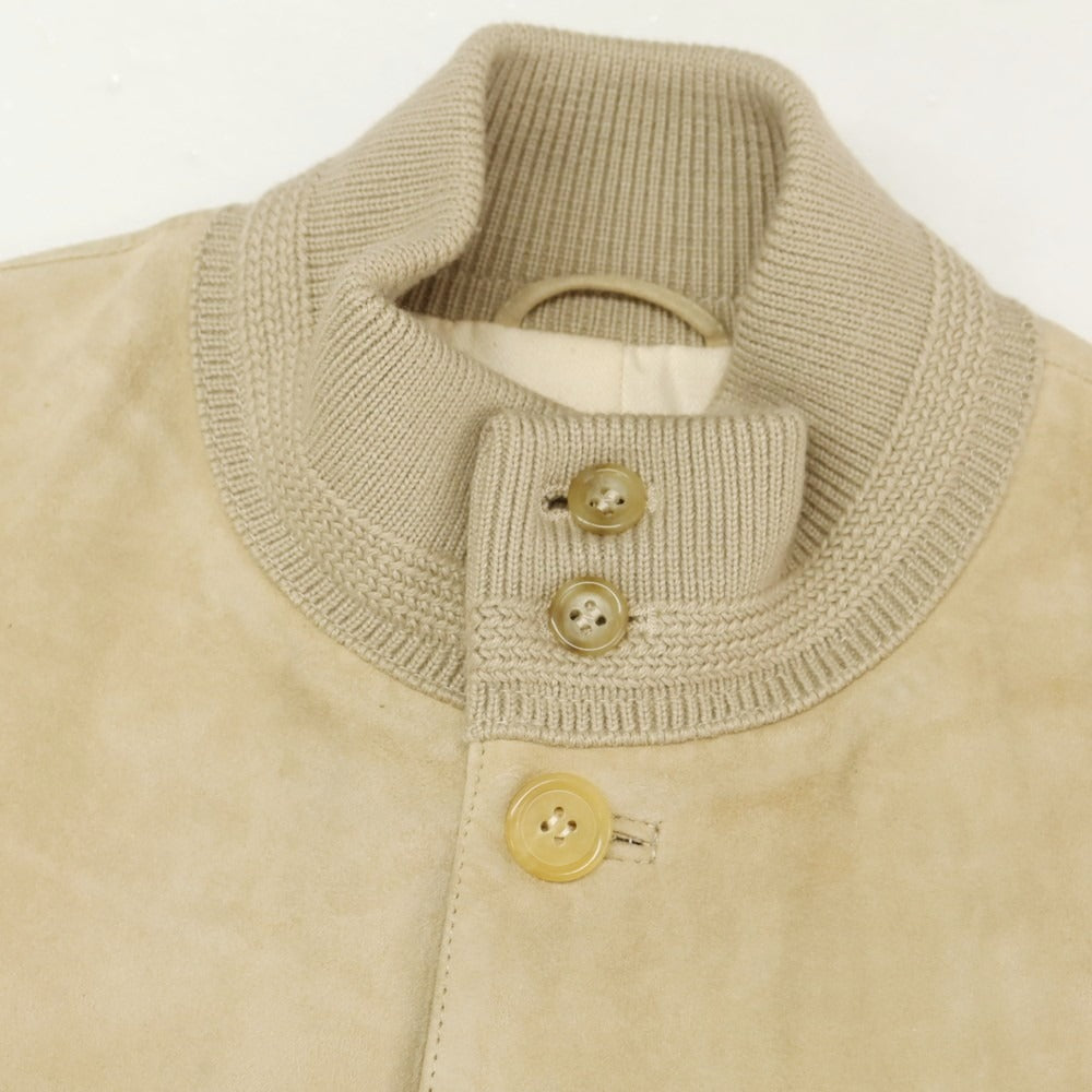 【中古】チンクアンタ Cinquanta ラムレザースエード ヴァルスタリーノブルゾン ベージュ【 42 】【 状態ランクC 】【 メンズ 】