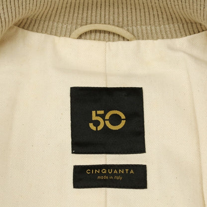 【中古】チンクアンタ Cinquanta ラムレザースエード ヴァルスタリーノブルゾン ベージュ【 42 】【 状態ランクC 】【 メンズ 】