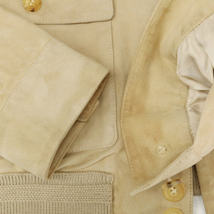 【中古】チンクアンタ Cinquanta ラムレザースエード ヴァルスタリーノブルゾン ベージュ【 42 】【 状態ランクC 】【 メンズ 】