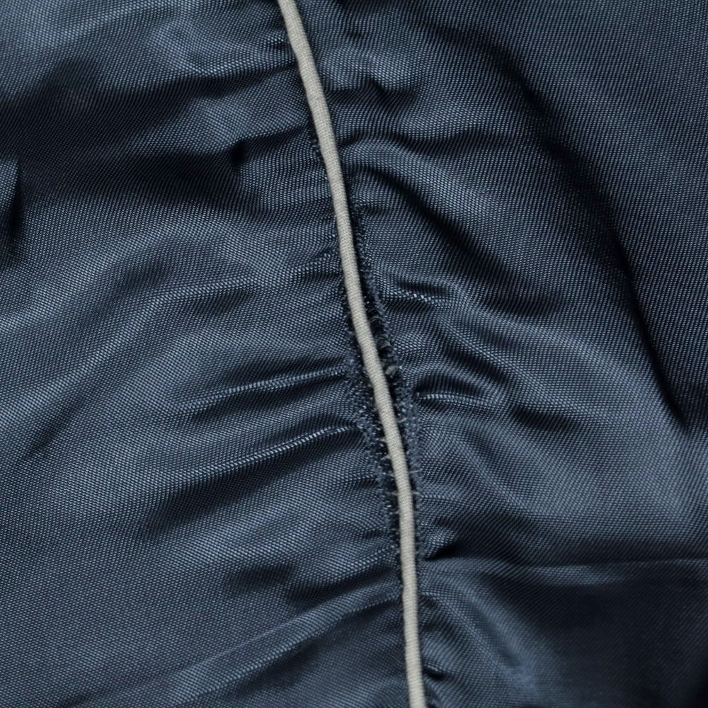 【中古】エンメティ EMMETI ラムレザー 中綿 レザーブルゾン ネイビー系【 48 】【 状態ランクD 】【 メンズ 】