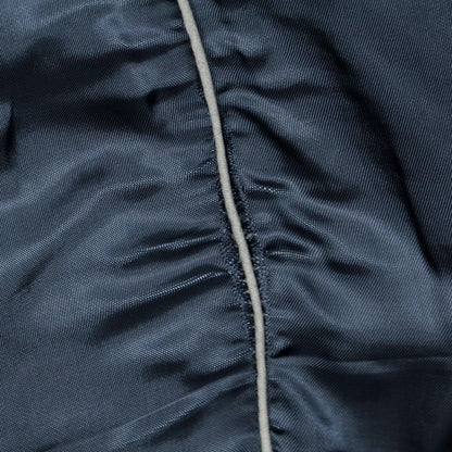 【中古】エンメティ EMMETI ラムレザー 中綿 レザーブルゾン ネイビー系【 48 】【 状態ランクD 】【 メンズ 】