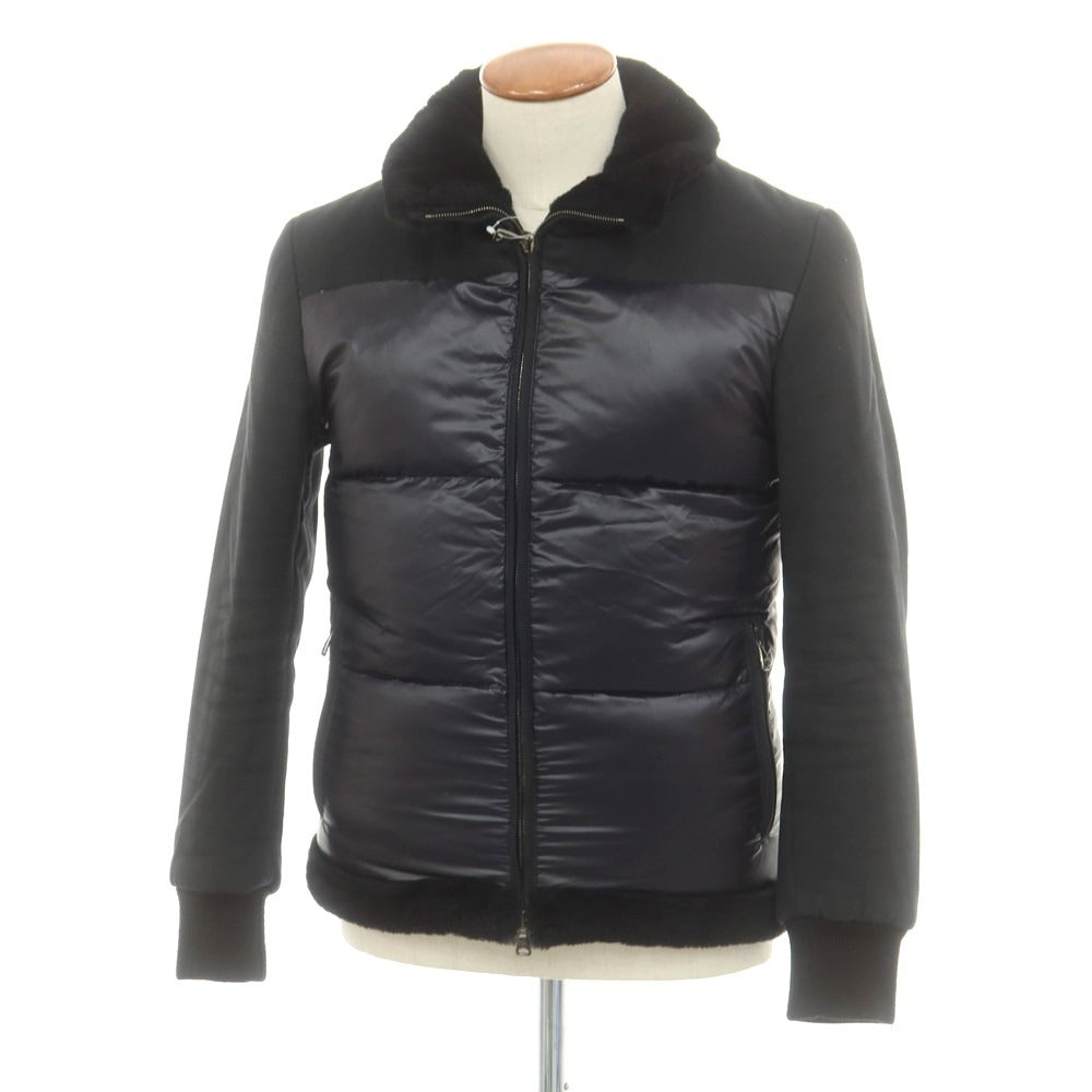 【中古】エンメティ EMMETI ナイロン ムートン ダウンジャケット ブラック【 46 】【 状態ランクB 】【 メンズ 】