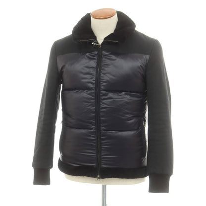 【中古】エンメティ EMMETI ナイロン ムートン ダウンジャケット ブラック【 46 】【 状態ランクB 】【 メンズ 】