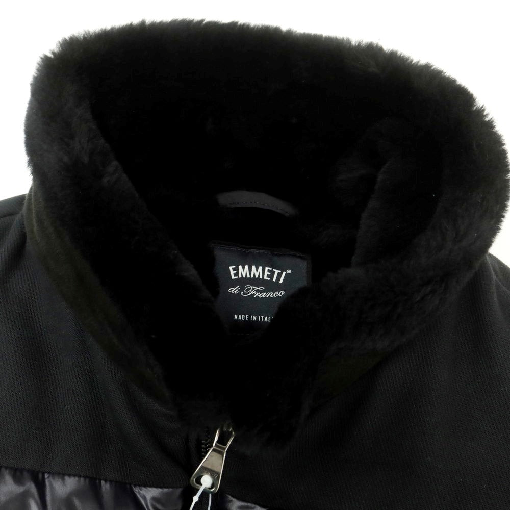 【中古】エンメティ EMMETI ナイロン ムートン ダウンジャケット ブラック【 46 】【 状態ランクB 】【 メンズ 】