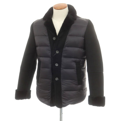 【中古】エンメティ EMMETI ナイロン ムートン ダウンジャケット ブラック【 46 】【 状態ランクB 】【 メンズ 】