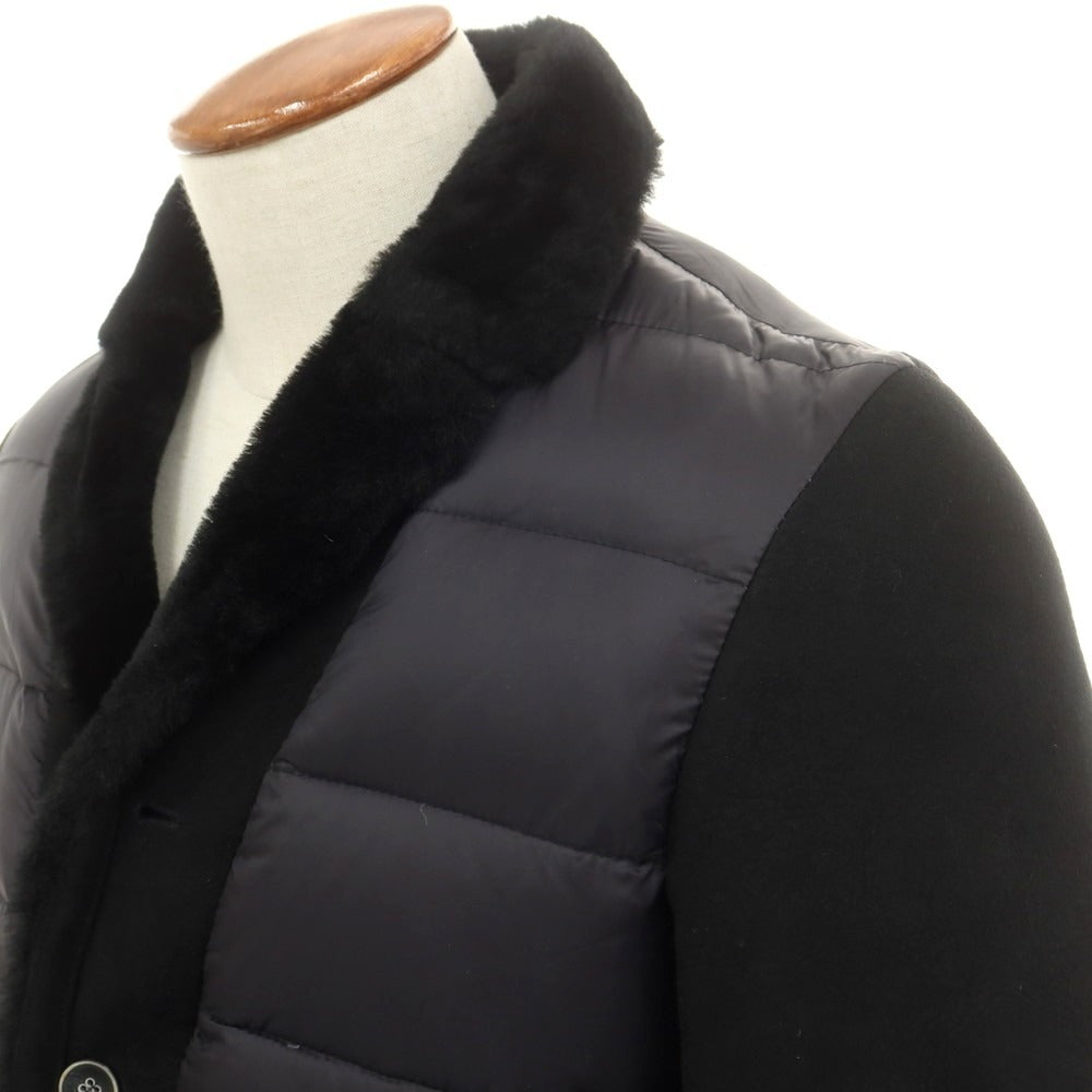 【中古】エンメティ EMMETI ナイロン ムートン ダウンジャケット ブラック【 46 】【 状態ランクB 】【 メンズ 】