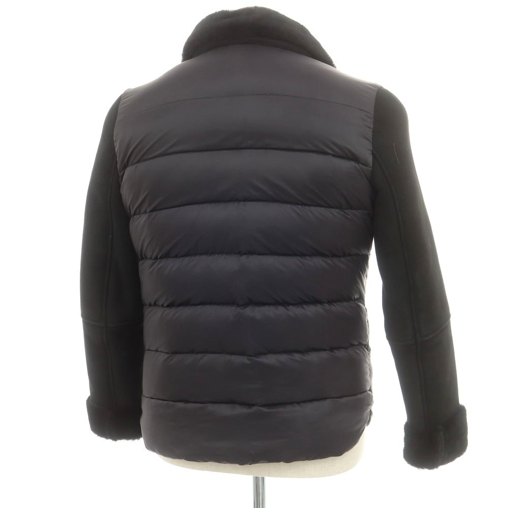 【中古】エンメティ EMMETI ナイロン ムートン ダウンジャケット ブラック【 46 】【 状態ランクB 】【 メンズ 】