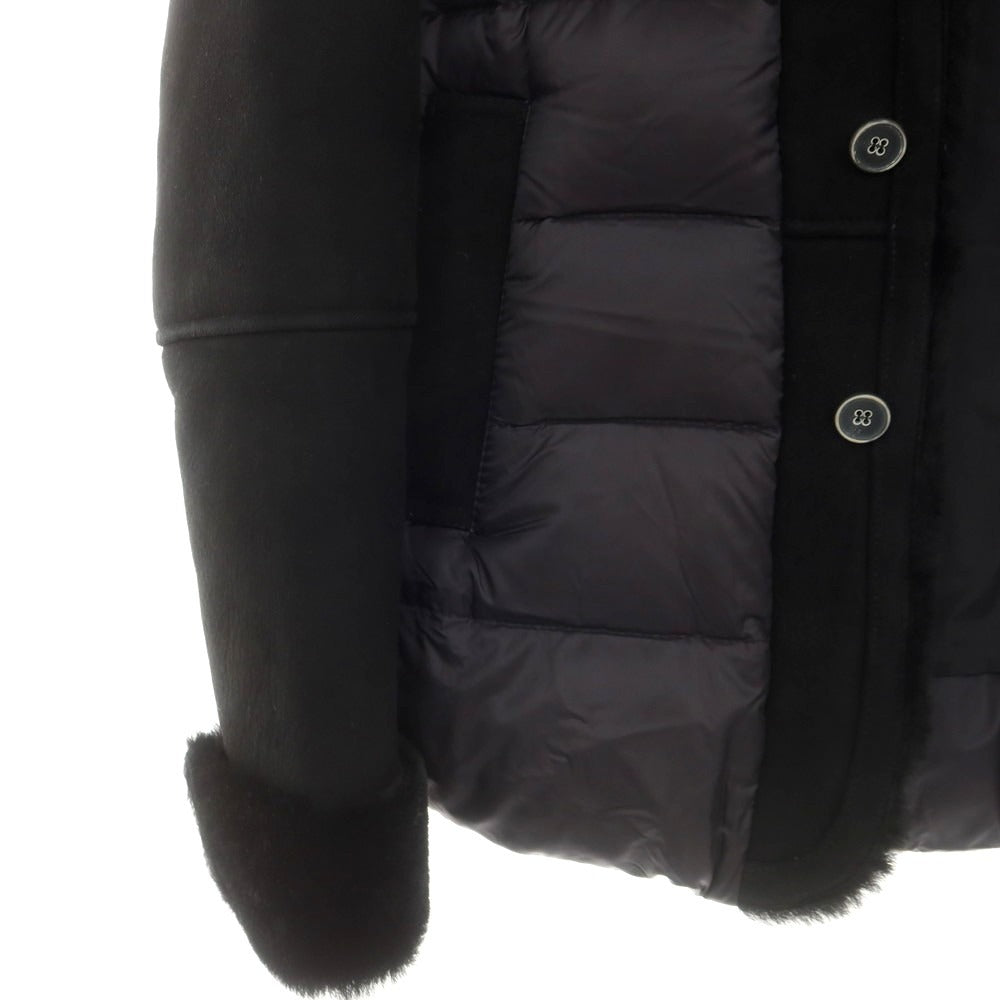 【中古】エンメティ EMMETI ナイロン ムートン ダウンジャケット ブラック【 46 】【 状態ランクB 】【 メンズ 】