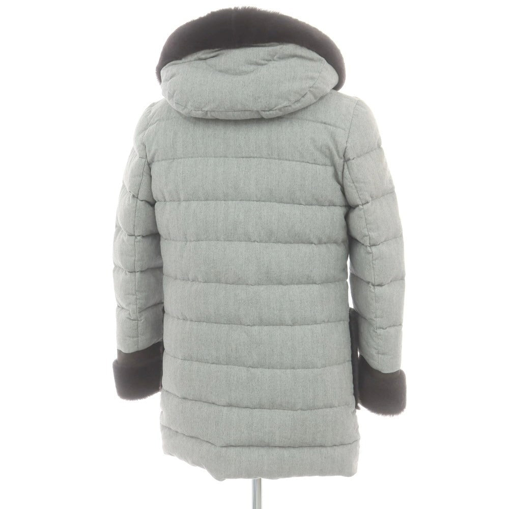 【中古】エンメティ EMMETI コットン ムートン ダウンダッフルコート グレー【 サイズ46 】【 状態ランクC 】【 メンズ 】 [CPD]