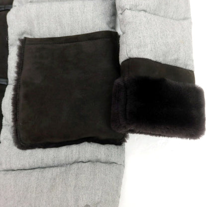 【中古】エンメティ EMMETI コットン ムートン ダウンダッフルコート グレー【 46 】【 状態ランクC 】【 メンズ 】